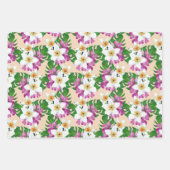 Hawaiian Plumeria Gift Wrap Geschenkpapier Set (Vorderseite)