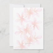 Hawaiian Plumeria Wedding Breakfast Einladung (Rückseite)