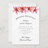 Hawaiian Plumeria Wedding Breakfast Einladung (Vorderseite)