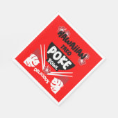 Hawaiian Poke Bowl Tako Poke Serviette (Ecke)