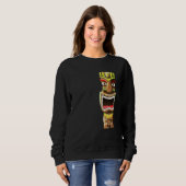 Hawaiian Polynesian Tiki Statue Sweatshirt (Vorne ganz)
