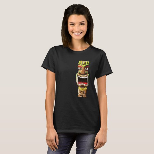Hawaiian Polynesian Tiki Statue T-Shirt (Vorne ganz)