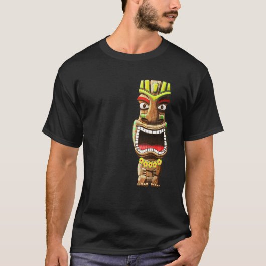 Hawaiian Polynesian Tiki Statue T-Shirt (Vorderseite)