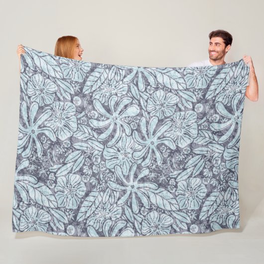 Hawaiian Print Naupakilima tiare Blume Fleecedecke (Beispiel)