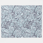 Hawaiian Print Naupakilima tiare Blume Fleecedecke (Vorderseite (Horizontal))