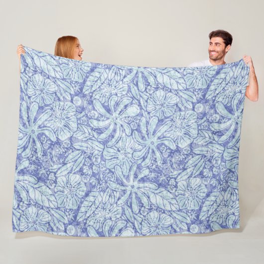 Hawaiian Print Naupakilima tiare Blume Fleecedecke (Beispiel)