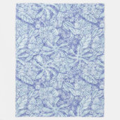 Hawaiian Print Naupakilima tiare Blume Fleecedecke (Vorderseite)