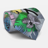 Hawaiian Print Tropical Neck Tie für Elektrizität Krawatte (Gerollt)