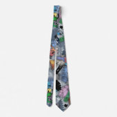 Hawaiian Print Tropical Neck Tie für Elektrizität Krawatte (Rückseite)