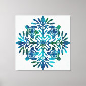 Hawaiian Quilt Honu (Meeresschildkröte) Leinwanddruck (Vorderseite)