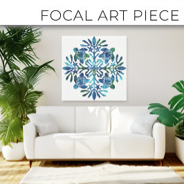 Hawaiian Quilt Honu (Meeresschildkröte) Leinwanddruck