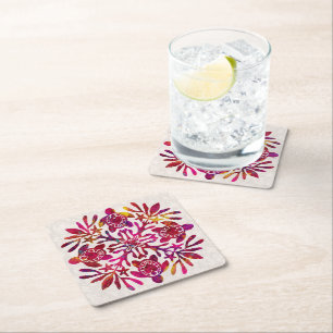 Hawaiian Quilt Honu (Meeresschildkröte) Rechteckiger Pappuntersetzer