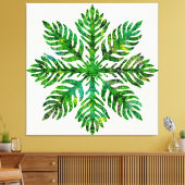 Hawaiian Quilt Lauae Farn Leinwanddruck (Insitu (Wohnzimmer))