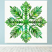 Hawaiian Quilt Lauae Farn Leinwanddruck (Insitu (Holzboden))
