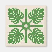 HAWAIIAN QUILT Magnet - Monstera (Vorne)