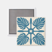 HAWAIIAN QUILT-Magnet - Monstera Magnet (Vorderseite/Rückseite)