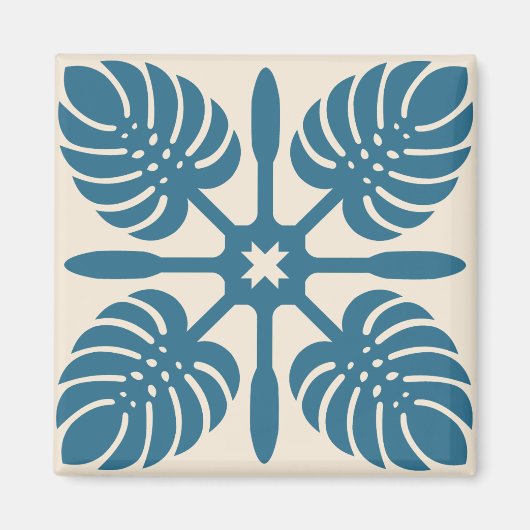 HAWAIIAN QUILT-Magnet - Monstera Magnet (Vorne)