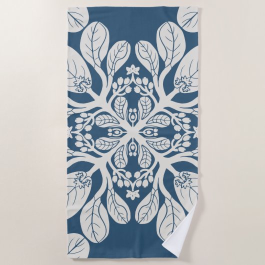 Hawaiian Quilt Naupaka in Beige Strandtuch (Vorderseite)