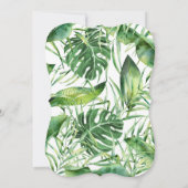 Hawaiian Radiant Tropical Floral Wreath Wedding Einladung (Rückseite)