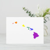 Hawaiian Rainbow Einladung (Stehend Vorderseite)