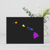 Hawaiian Rainbow Einladung (Stehend Vorderseite)