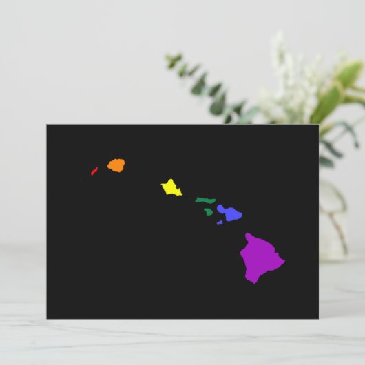 Hawaiian Rainbow Einladung (Stehend Vorderseite)