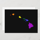 Hawaiian Rainbow Einladung (Vorne/Hinten)
