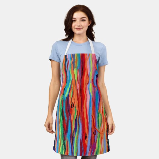 Hawaiian Rainbow Eucalyptus GRILLEN Kitchen Schürz Schürze (Getragen)