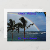 Hawaiian Rainbow Postkarte (Vorne/Hinten)