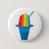 Hawaiian Rainbow Shave Ice Frozen Dessert Hawaii Button (Vorderseite)