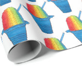 Hawaiian Rainbow Shave Ice Frozen Dessert Hawaii Geschenkpapier (Rolleneckpunkt)