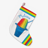 Hawaiian Rainbow Shave Ice Frozen Dessert Hawaii Kleiner Weihnachtsstrumpf (Vorderansicht (hängend))