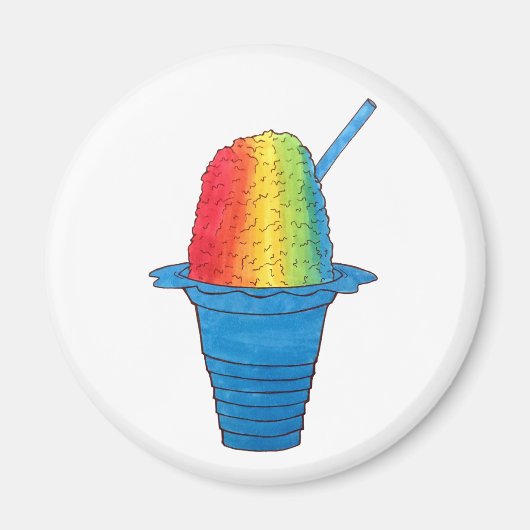 Hawaiian Rainbow Shave Ice Frozen Dessert Hawaii Magnet (Vorne)
