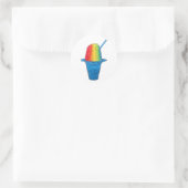 Hawaiian Rainbow Shave Ice Frozen Dessert Hawaii Runder Aufkleber (Tasche)