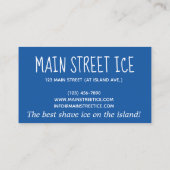 Hawaiian Rainbow Shave Ice Frozen Dessert Hawaii Visitenkarte (Rückseite)