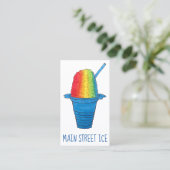 Hawaiian Rainbow Shave Ice Frozen Dessert Hawaii Visitenkarte (Stehend Vorderseite)