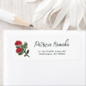 Hawaiian Red Lehua Flower Return Address (Insitu)