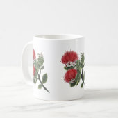 Hawaiian Red Lehua Tropical Flower Watercolor Kaffeetasse (Vorderseite Links)