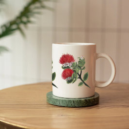 Hawaiian Red Lehua Tropical Flower Watercolor  Kaffeetasse