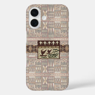 Hawaiian Sailing Canoy und Tapa Phone Case