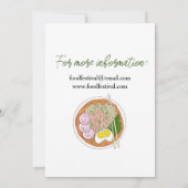 Hawaiian Saimin Soup Hawaii Cuisine Food Festival Einladung (Rückseite)