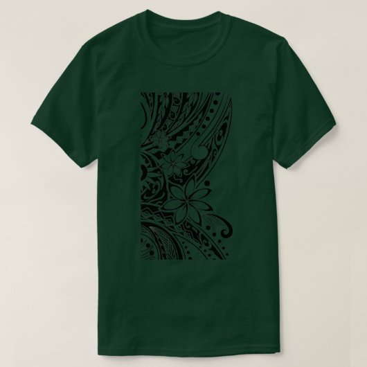 Hawaiian Samoan Tiare Stammesthemen T-Shirt (Design vorne)