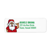 Hawaiian Santa in Red Address Label (Vorne)