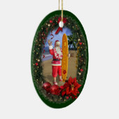 Hawaiian Santa Keramikornament (Rechts)