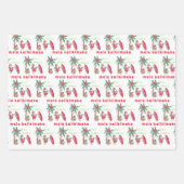 Hawaiian Santa Mele Kalikimaka Wrapping Paper Geschenkpapier Set (Vorderseite 2)