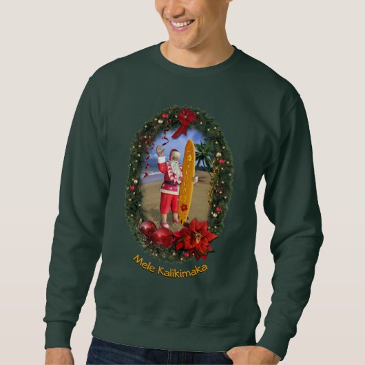 Hawaiian Santa Sweatshirt (Vorderseite)