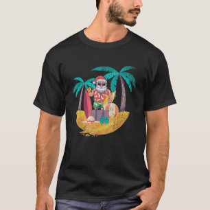 Hawaiian Santa Tropical Summer SurfChristmas I T-Shirt