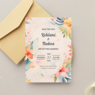 Hawaiian Save the Date laden Magnetic Einladung ei