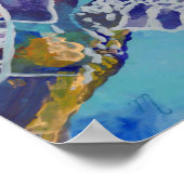 Hawaiian Sea Turtle Honu Art Poster (Ecke)