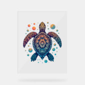 Hawaiian Sea Turtle Krawatte-Dye Hawaii Urlaub Str Acrylschild (Vorderseite)